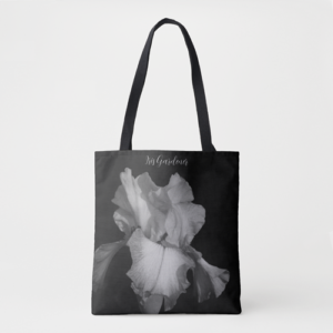 Buy personalized iris photo tote bag